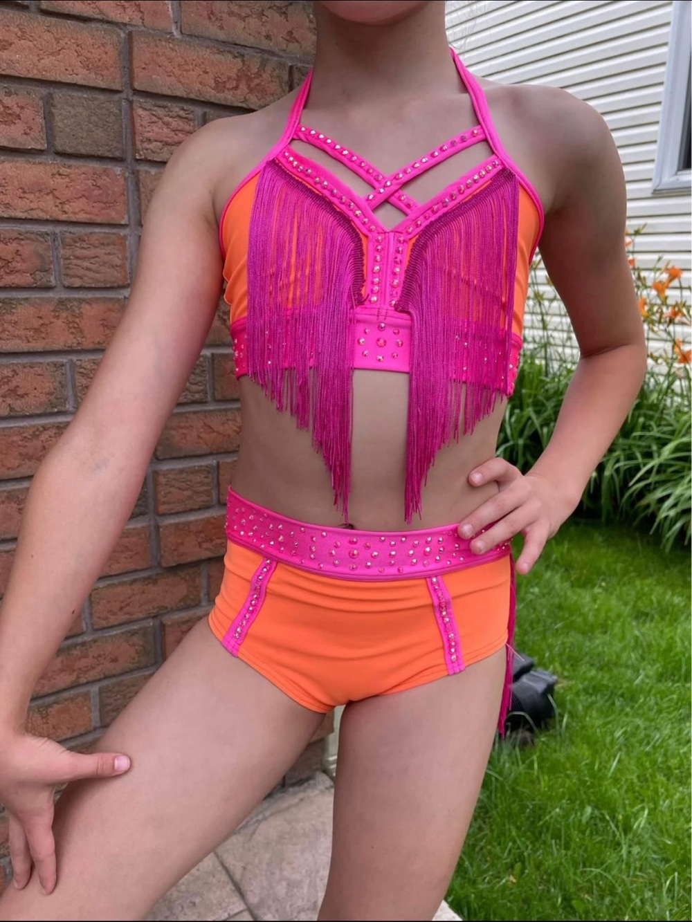 Custom Pink & Orange Jazz Dance Costume *two available*